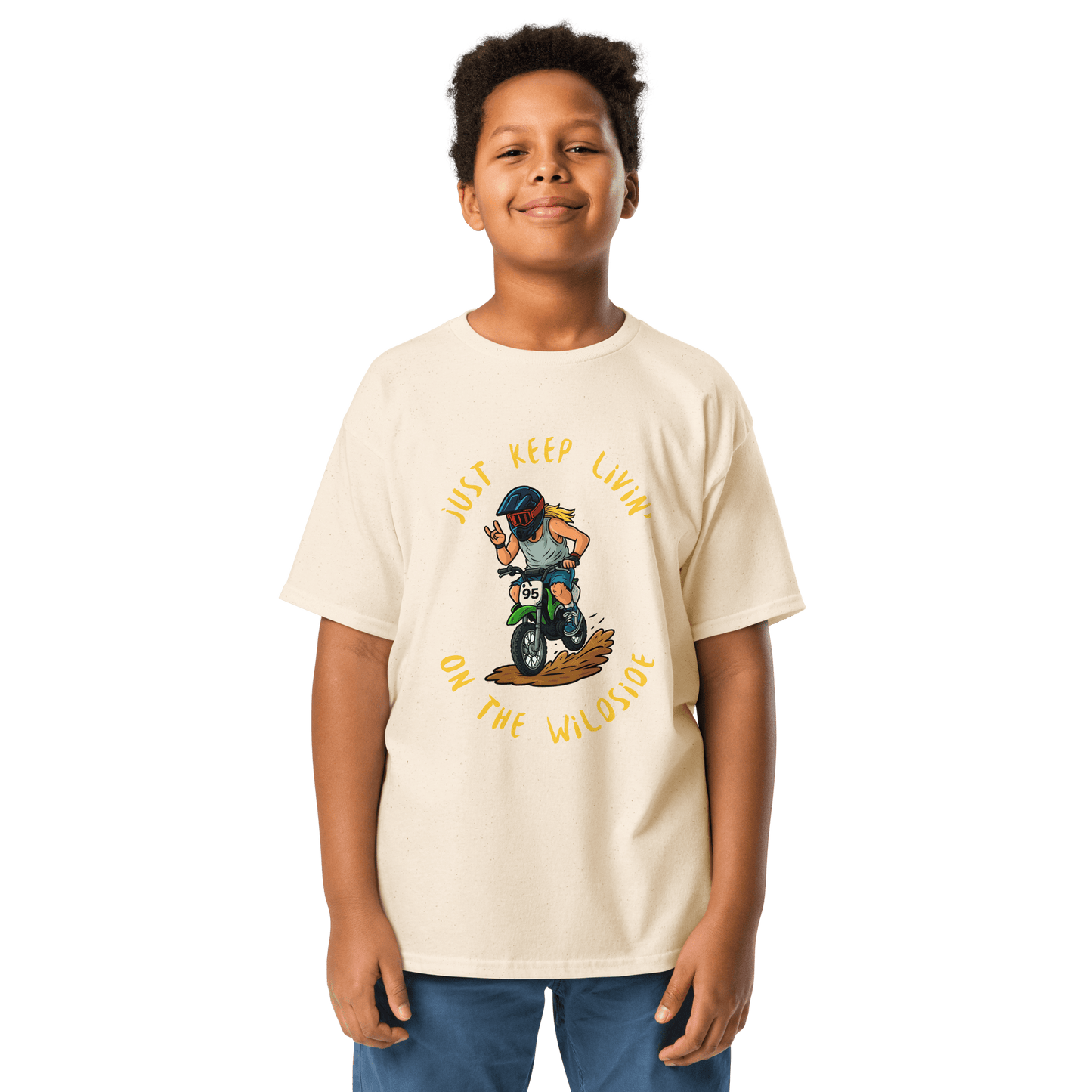 Youth wildside tee Natural - Kirik Motorsports